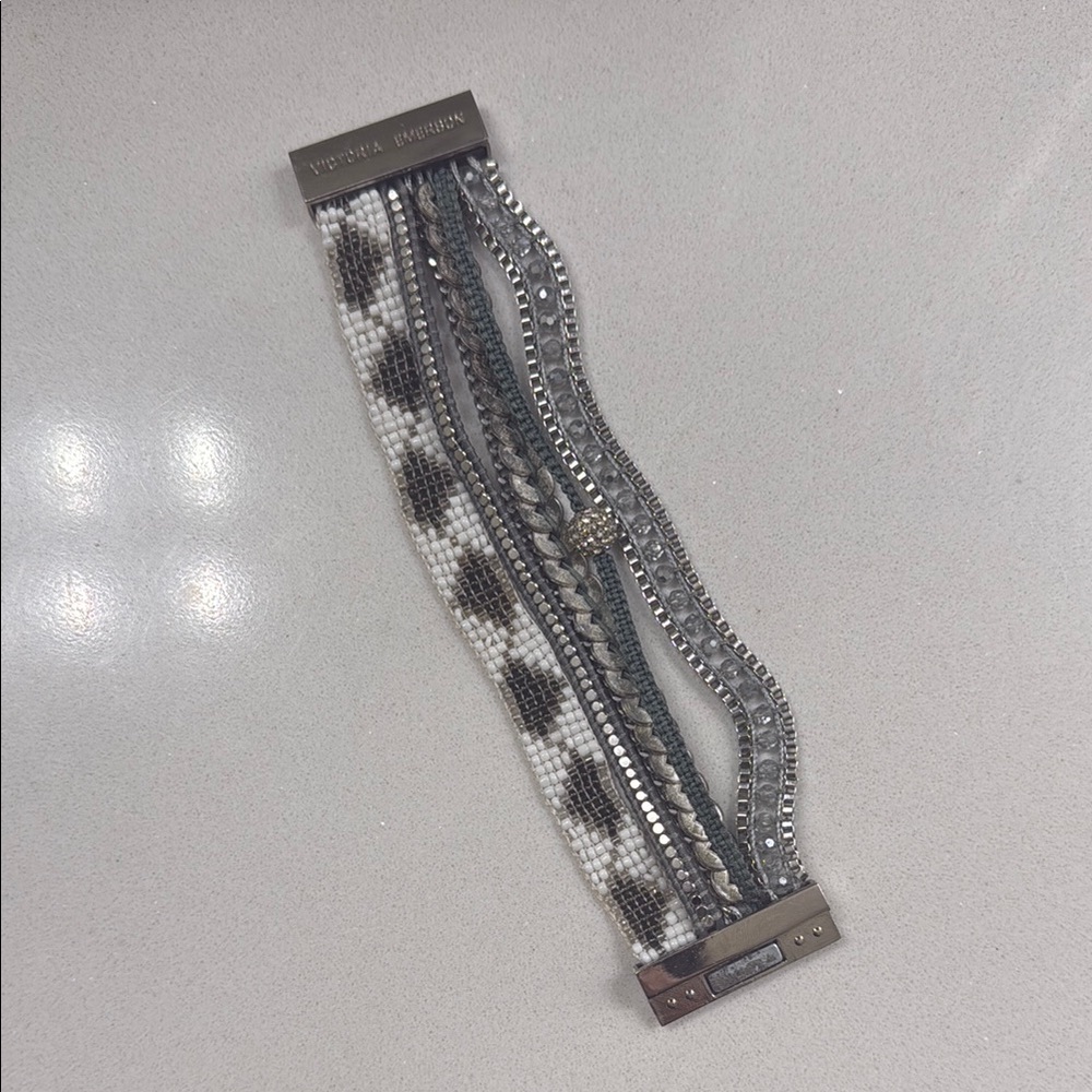Victoria Emerson Silver and White Bracelet
